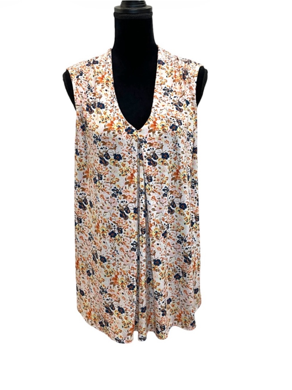 Sleeveless Floral V-Neck Women’s Top